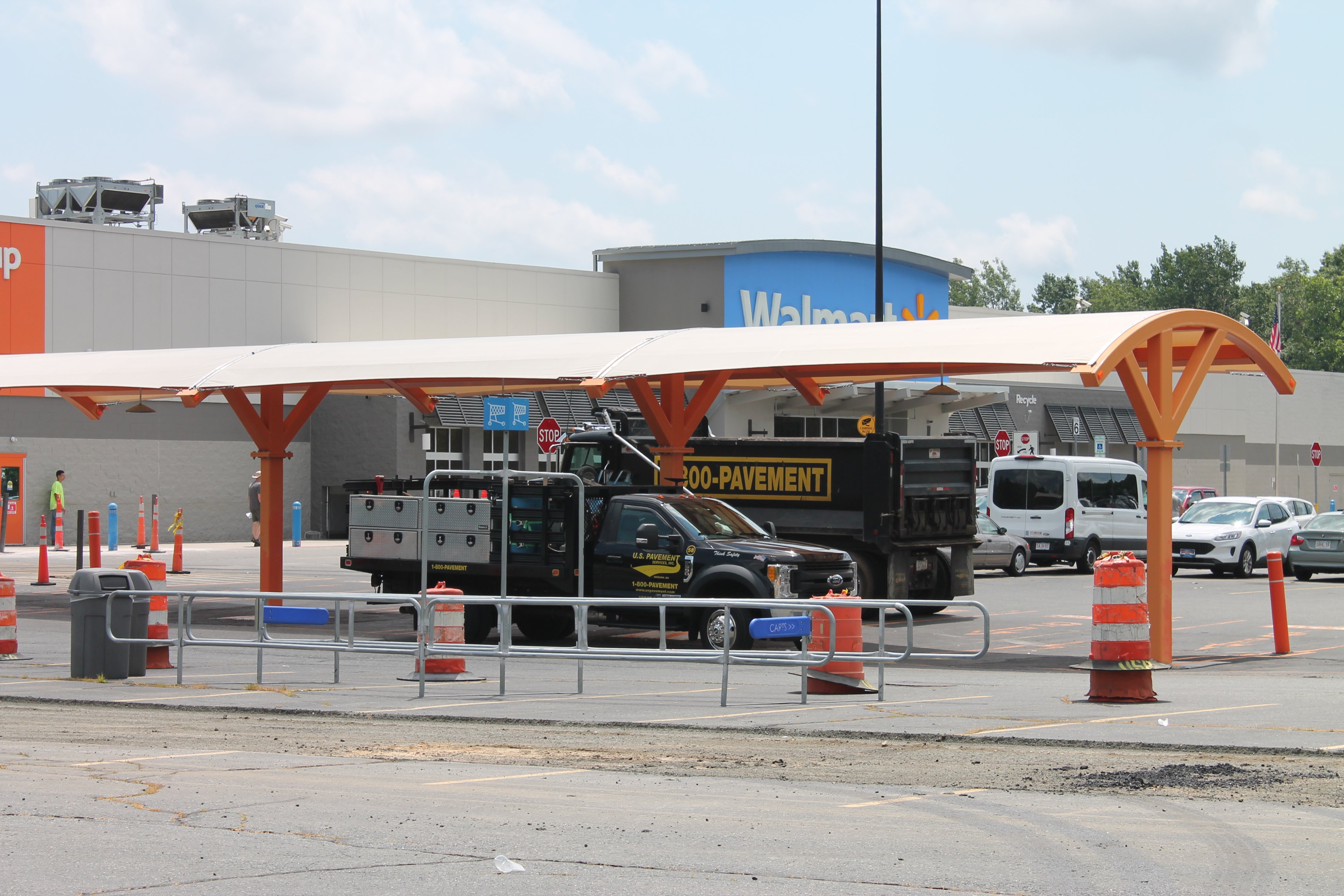 walmart big box retailer parking lot maintenance